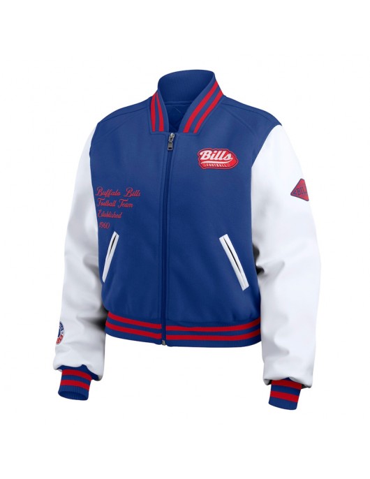 Royal/White Buffalo Bills Varsity Full-Zip Jacket Royal/White Buffalo Bills Varsity Full-Zip Jacket