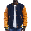 Royal Wool Body & Bright Gold Leather Sleeves Letterman Jacket Royal Wool Body & Bright Gold Leather Sleeves Letterman Jacket