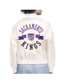 Sacramento Kings Printed Logo Varsity Satin Jacket