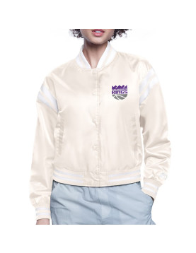 Sacramento Kings Printed Logo Varsity Satin Jacket