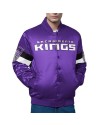Sacramento Kings Triple Option Varsity Satin Jacket