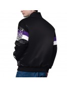 Sacramento Kings Triple Option Varsity Satin Jacket