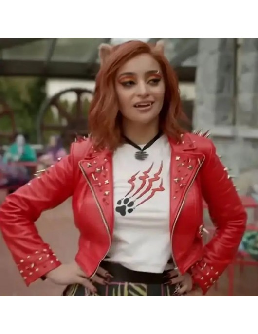 Salena Qureshi Monster High 2 Red Leather Jacket