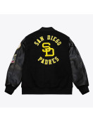 San Diego Padres Black Out Vintage Logo Varsity Jacket