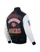 San Francisco 49ers Best Of Men's Leather Varsity Jacket San Francisco 49ers Best Of Men's Leather Varsity Jacket
