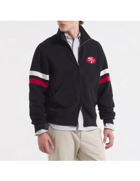 San Francisco 49ers Black Striped Fleece Jacket