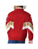 San Francisco 49ers Captain Scarlet Varsity Satin Jacket