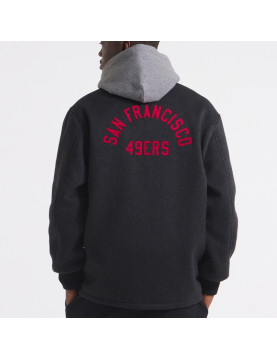 San Francisco 49ers Heather Black Coaches Wool Jacket