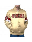 San Francisco 49ers Triple Option Varsity Satin Jacket