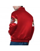 San Francisco 49ers Triple Option Varsity Satin Jacket