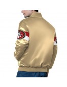 San Francisco 49ers Triple Option Varsity Satin Jacket