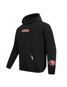 San Francisco 49ers Wingspan Men's Drop Shoulder Fleece Pullover Hoodie