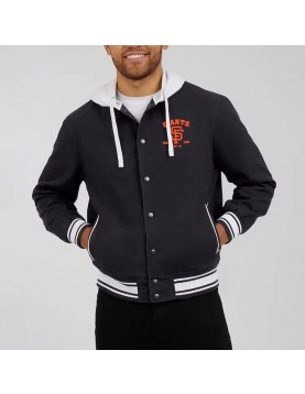 San Francisco Giants Black Hooded Cotton Jacket