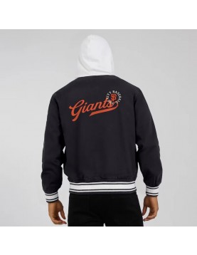 San Francisco Giants Black Hooded Cotton Jacket