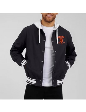 San Francisco Giants Black Hooded Cotton Jacket