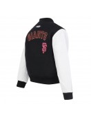 San Francisco Giants Game Day Classics Black Varsity Wool/Leather Jacket