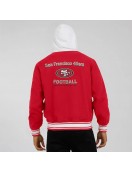 Scarlet San Francisco 49ers Cotton Hooded Jacket