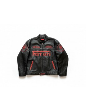 Schumacher Ferrari 2004 Black &amp; Red Leather Jacket
