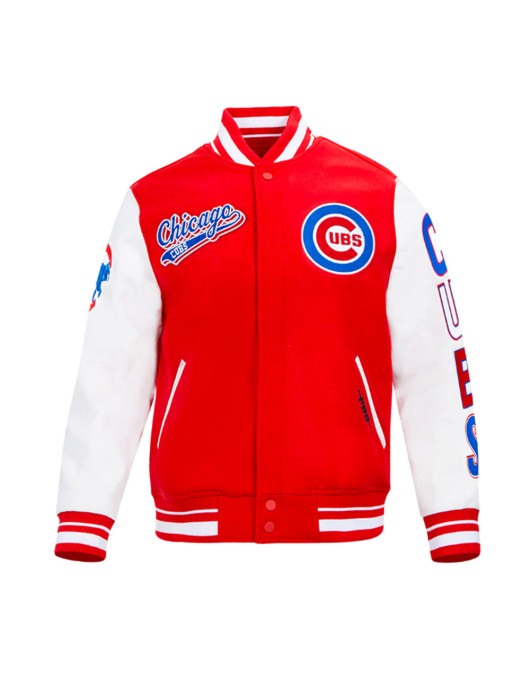 Script Tail Chicago Cubs Classic Rib Varsity Jacket