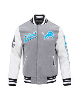 Script Tail Detroit Lions Classic Rib Varsity Jacket