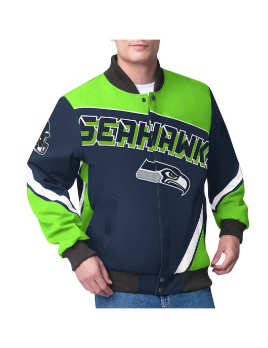 Seattle Seahawks Maximum Racing Navy Jacket