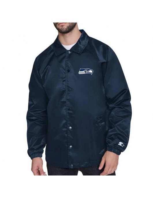 Seattle Seahawks Retro Logo Coaches Jacket