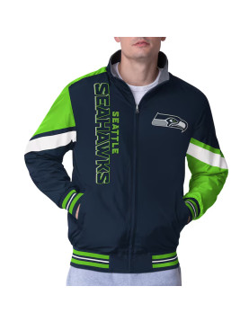 Seattle Seahawks Strong Arm Navy Full-Zip Jacket