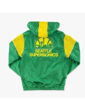 Seattle Supersonics 1979 Champions Anorak Half-Zip Green Jacket