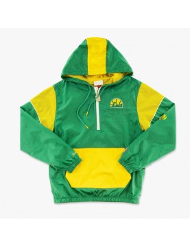 Seattle Supersonics 1979 Champions Anorak Half-Zip Green Jacket
