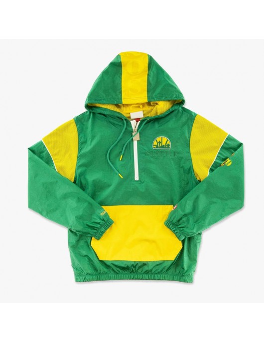 Seattle Supersonics 1979 Champions Anorak Half-Zip Green Jacket