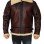 Mens Shearling Brown Bomber Leather Jacket