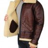 Mens Shearling Brown Bomber Leather Jacket Mens Shearling Brown Bomber Leather Jacket