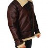 Mens Shearling Brown Bomber Leather Jacket Mens Shearling Brown Bomber Leather Jacket