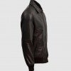 Sheep Leather Black  Bomber Jacket
