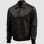 Sheep Leather Black  Bomber Jacket