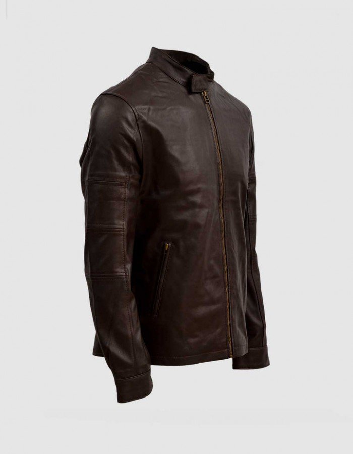 Sheep Leather Brown Biker Jacket Sheep Leather Brown Biker Jacket