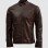 Sheep Leather Brown Biker Jacket