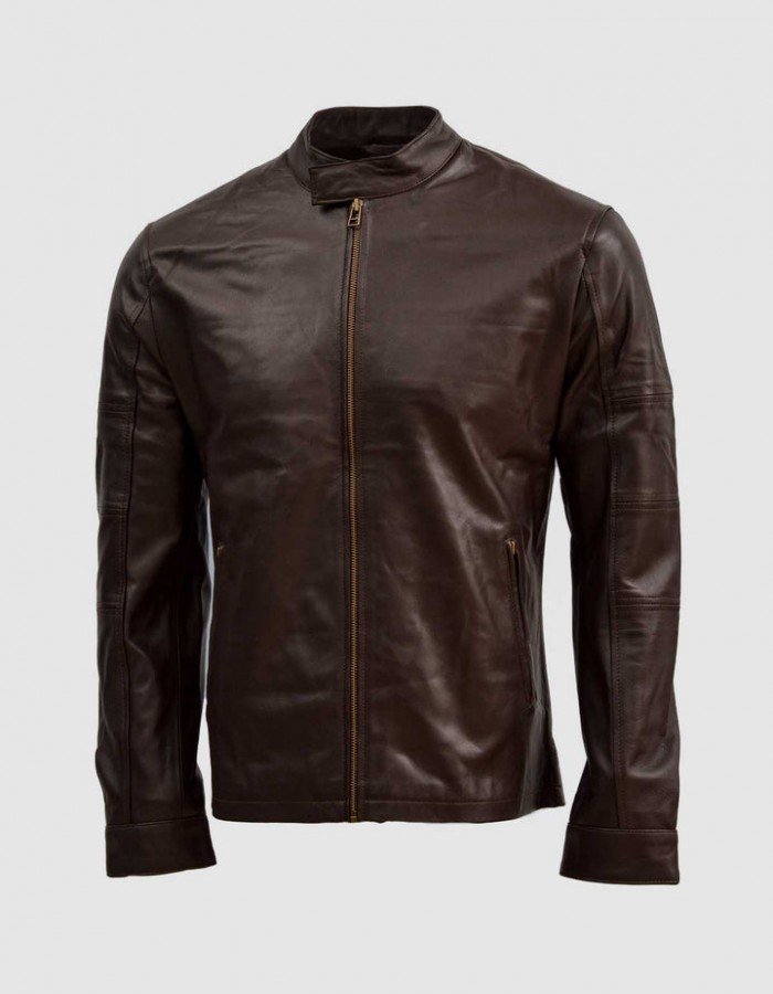 Sheep Leather Brown Biker Jacket Sheep Leather Brown Biker Jacket