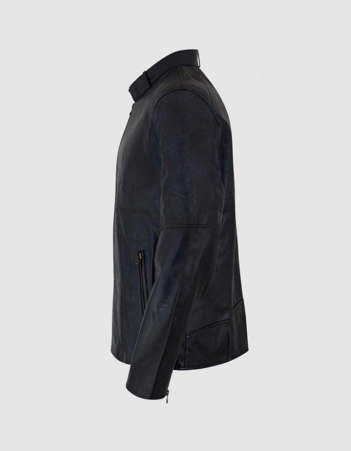 Sheep Leather Cafe Racer Jacket Sheep Leather Cafe Racer Jacket