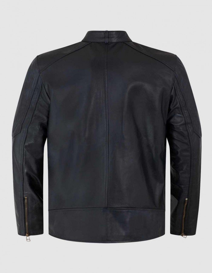 Sheep Leather Cafe Racer Jacket Sheep Leather Cafe Racer Jacket