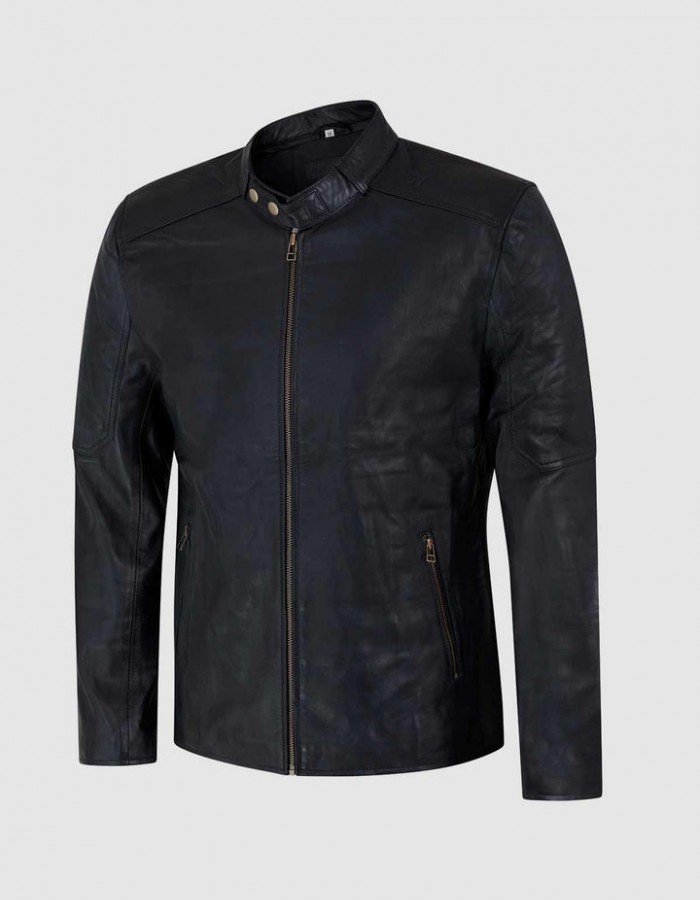 Sheep Leather Cafe Racer Jacket Sheep Leather Cafe Racer Jacket
