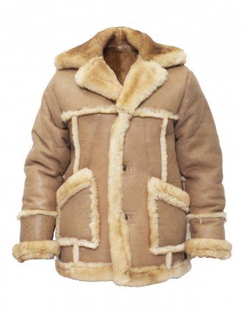 Sheepskin Leather Coat with Fur for Men