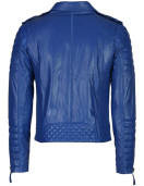 Men Quilted Slim Fit Motorcycle Biker Jacket