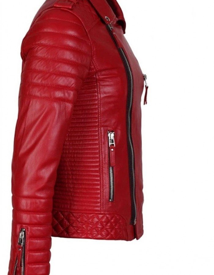 Men Quilted Slim Fit Motorcycle Biker Jacket Men Quilted Slim Fit Motorcycle Biker Jacket