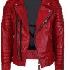 Men Quilted Slim Fit Motorcycle Biker Jacket