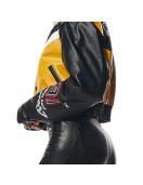 SMK Race Car Bomber Real Leather Jacket