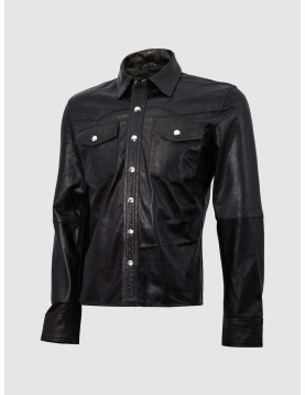 Soft Black Sheepskin Jacket for Men – Lightweight