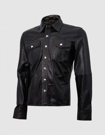 Soft Black Sheepskin Jacket for Men – Lightweight