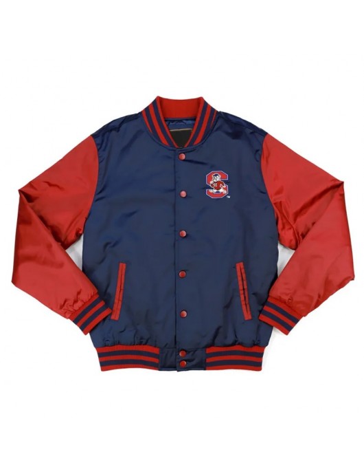 South Carolina State Navy and Red Baseball Jacket