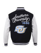 Southern University Jaguars Black and White Varsity Jacket